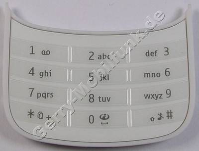 Tastenmatte weiss Nokia C2-03 original Tastatur white latin