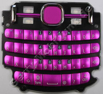 Tastenmatte pink Nokia Asha 200 original QWERTY Tastatur