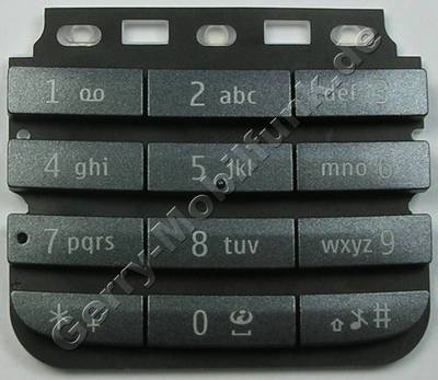 Tastenmatte grau Nokia Asha 300 original Tastenmatte graphite