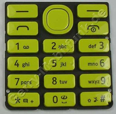 Tastenmatte gelb Nokia 206 SingleSim original Tastatur yellow