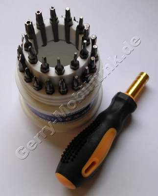 Handywerkzeug Satz, Repairkit bestehend aus Handgrif zur Bitaufnahme 4mm und 30 Bits ( Torx -TX4, -TX5, -TX6, -TX7, -TX8, -TX9, Torx mit Stift -TX10, -TX15, -TX20, Schlitzschrauben 1mm, 1,5mm, 2mm, 2,5mm, 3mm, 4mm, Phillips Kreuzschlitz PH000, PH00 , PH0, PH1, PH2, Außensechskannt 1,5mm, 2mm, 2,5mm, 3mm, 4mm, Spannerschraubener Gr0, Dreikant 3mm, Fünfstern 3mm, Tri-Wing 2 und Tri-Wing 3) Handywerkzeug Satz, Repairkit bestehend aus Handgrif zur Bitaufnahme 4mm und 30 Bits ( Torx -TX4, -TX5, -TX6, -TX7, -TX8, -TX9, Torx mit Stift -TX10, -TX15, -TX20, Schlitzschrauben 1mm, 1,5mm, 2mm, 2,5mm, 3mm, 4mm, Phillips Kreuzschlitz PH000, PH00 , PH0, PH1, PH2, Außensechskannt 1,5mm, 2mm, 2,5mm, 3mm, 4mm, Spannerschraubener Gr0, Dreikant 3mm, Fünfstern 3mm, Tri-Wing 2 und Tri-Wing 3)