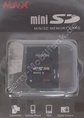 Panasonic X800 Mini-SD 512MB Speicherkarte mit Adapter fr als normale SD-Karte