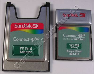 SanDisk WirelessLAN Card Connect PLUS mit 128MB Speicher kombiniert in der Karte (WirelessLAN Adapter fr den CompactFlash Typ 1 Steckplatz) Verbindet Laptops und PDAs mit der Wireless LAN technologie