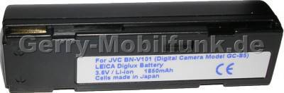 Akku JVC BN-V101 (GC-S5) Daten: 1850mAh 3,6V LiIon 20,5mm (Zubehrakku vom Markenhersteller)