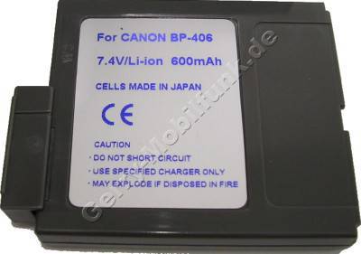 Akku CANON MVX10i Daten: Li-ion 7,4V 680mAh, grau (Zubehrakku vom Markenhersteller)