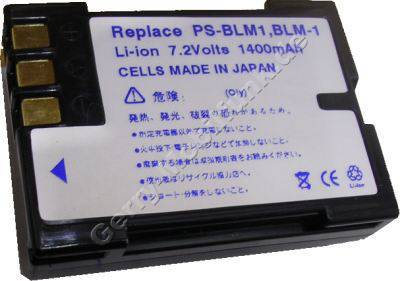 Akku OLYMPUS PS-BLM1 schwarz Daten: LiIon 7,2V 1500mAh 21mm (Zubehrakku vom Markenhersteller)