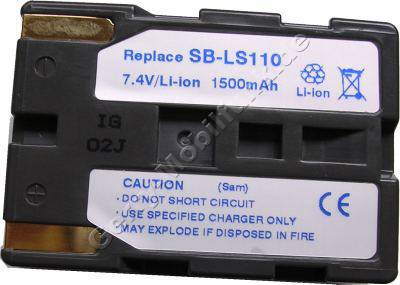 Akku SAMSUNG SB-LS110 Daten: LiIon 7,4V 1500mAh  20,2mm (Zubehrakku vom Markenhersteller)