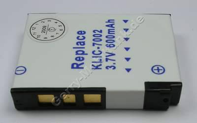 Akku Kodak EasyShare V603,  Klic-7002 Daten: 600mAh 3,7V LiIon 6,1mm (Zubehrakku vom Markenhersteller)