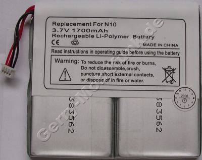 Akku fr Fujitsu Loox Li-Polymer 3,7V 1700mAh 3,7mm dick ca.35g (Akku vom Markenhersteller, nicht original)