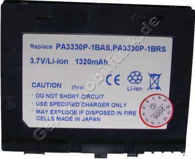 Akku fr Toshiba E805 LiIon 3,7V 1320mAh graublau 5,5mm dick ca.39g  (Akku vom Markenhersteller, nicht original)