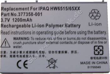 Akku fr HP Compaq iPaq hw6500 LiPolymer 3,6V 1200mAh (Akku vom Markenhersteller, nicht original)
