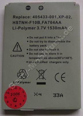 Akku fr HP iPAQ rw6818 Serie (705433-001, FA764AA, HSTnH-F10B) Li-Polymer 3,7V 1530mAh ca.30g (Akku vom Markenhersteller, nicht original)