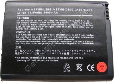 Notebook Akku fr Compaq Presario R4000 ( DP390A), Li-ion, 14,8 Volt, 4400mAh, schwarz (150,8 x 114,4 x 19,3mm ca. 480g) Akku vom Markenhersteller