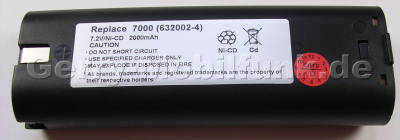 Akku fr MAKITA UM1000D UM1070DW UM1200DW UM1270DW und baugleich, 7,2 Volt 2000 mAh Ni-Cd 320g vom Markenhersteller (Sanyo/Panasonic)(baugleich mit 632002-4)