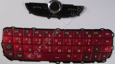 Tastenmatten Set rot/schwarz Samsung GT-B5310 Mentasten Tastatur Navi Tasten + QWERTY Tastatur