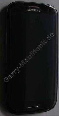 Ersatzdisplay - Display - Touchtpanel, Display titanium grey Displaymodul Samsung N7100 Galaxy Note2 Displayscheibe, grau, incl. Oberschale und Displayrahmen, Displayglas