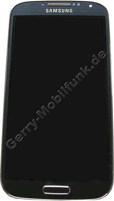 Ersatzdisplay - Display - Display schwarz, Displaymodul Samsung i9500 Galaxy S4 Displayscheibe, Touchpanel, incl. Oberschale und Displayrahmen, Displayglas black