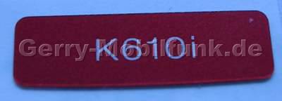 Logo Label SonyEricsson K610i rot, Logobatch original Ersatzteil