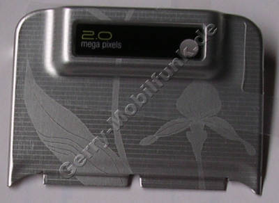 Dekorahmen Kamera gelb SonyEricsson S500i original Cover silber, hintere Abdeckung Schieber