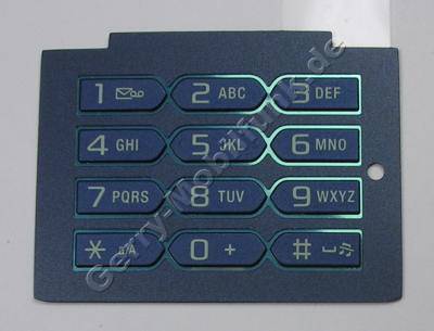 Telefon Tastenmatte blau SonyEricsson W595i normale groe Tastatur mit den Zahlen Active blue