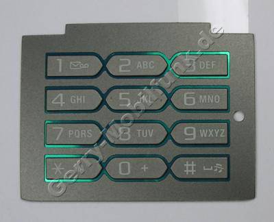 Telefon Tastenmatte grau SonyEricsson W595i normale groe Tastatur mit den Zahlen grey