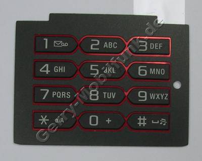 Telefon Tastenmatte schwarz SonyEricsson W595i normale groe Tastatur mit den Zahlen ruby black