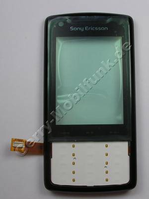 Oberschale mit Tastaturmodul SonyEricsson W960i Cover mit Tastaturflex schwarz und Touchpanel, Displayscheibe, Bedienfeld