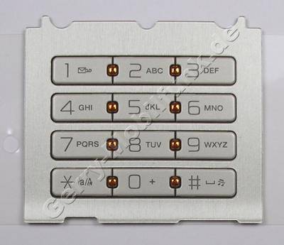 Tastenmatte silver white latin SonyEricsson S500i original Tastatur