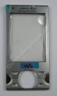 Oberschale silber SonyEricsson W995i original Front Cover mit Displayscheibe silver