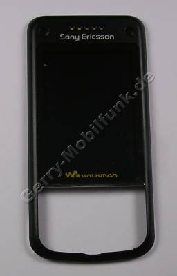 Oberschale schwarz SonyEricsson W760i original A-cover black mit Displayscheibe