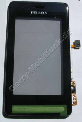 Oberschale mit Bedienfeld LG KE850 Prada original Cover mit Sensor Tasten und Displayscheibe, Touchscreen