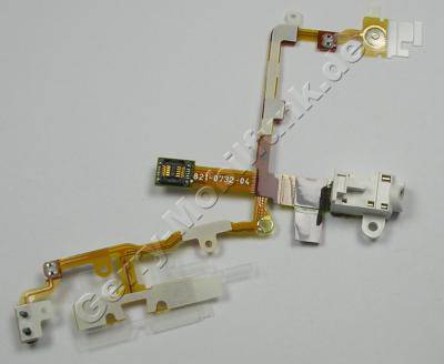 Headset Konnektor weiss Apple iPhone 3GS Flexkabel mit Seitenschalter und Headsetbuchse white