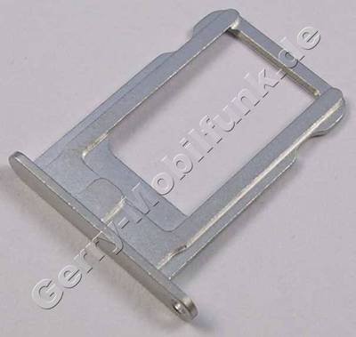 Nano Simkartenhalter Apple iPhone 5 wei / silber, Simfach white / silver