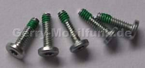 5 Stck Schrauben 1,4x5mm Nokia X7-00 Schraubenset 1,4x5,0 Torx TX4+, Schrauben im unteren Bereich vom Gehuserahmen