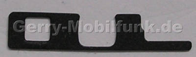 Blende vom Konnektor original Nokia 6120 classic schwarzer Aufkleber am Systemanschlu