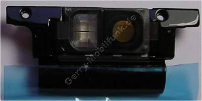 Gelenkabdeckung schwarz Nokia 6600 fold original Abdeckung black mit Kamerascheibe ( Kameralinse ) und Blitzlichmodul