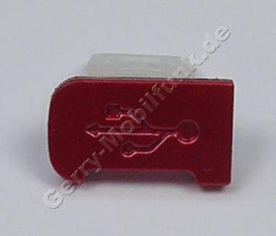 USB Abdeckung rot Nokia 5130 Xpress Music original Verschlu vom USB-Anschlu red