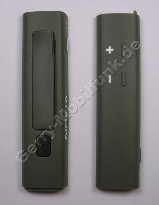 Linke und Rechte Einfassung vom Cover khaki grau Nokia 5700 original Seitenabdeckung mit seitlichen Tasten, Lautstrketasten, Sietenblende