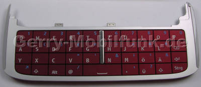 Tastenmatte Nokia E75 original QWERTZ Tastatur, Tastaturmatte rot, red