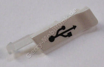 USB-Abdeckung weiss Nokia E66 original Abdeckung vom USB-Anschlu white steel