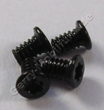 4 Schrauben 1,6x2,5 Nokia E7-00 original Schraubenset schwarz Torx TX4+, Schrauben der Oberschale