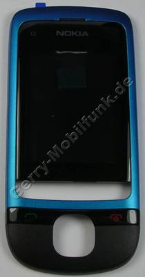 Oberschale mit Displayscheibe blau Nokia C2-05 original A-Cover beacock blue