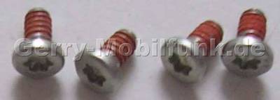 4 Stck Schrauben 1,4x2,5mm silber Nokia Lumia 636 original Schraubenset Torx TX4+ IP4 silver, Schrauben seitlich am Gehuse